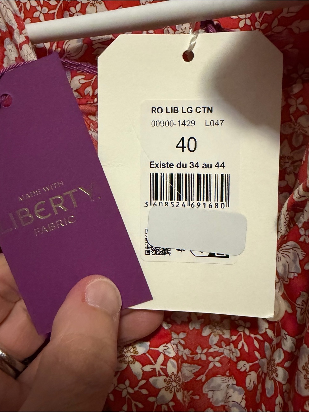 Cyrillus Paris Liberty Shirt Dress, sz 40 - Picture 5 of 6